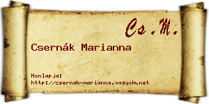 Csernák Marianna névjegykártya