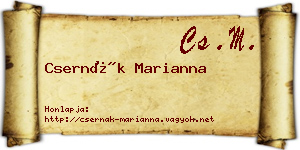 Csernák Marianna névjegykártya
