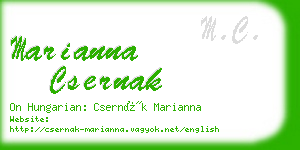 marianna csernak business card